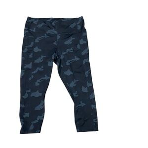 Yogalicious Lux Black Camo Hi Rise‎ Ankle Length Legging NWOT plus size 1x